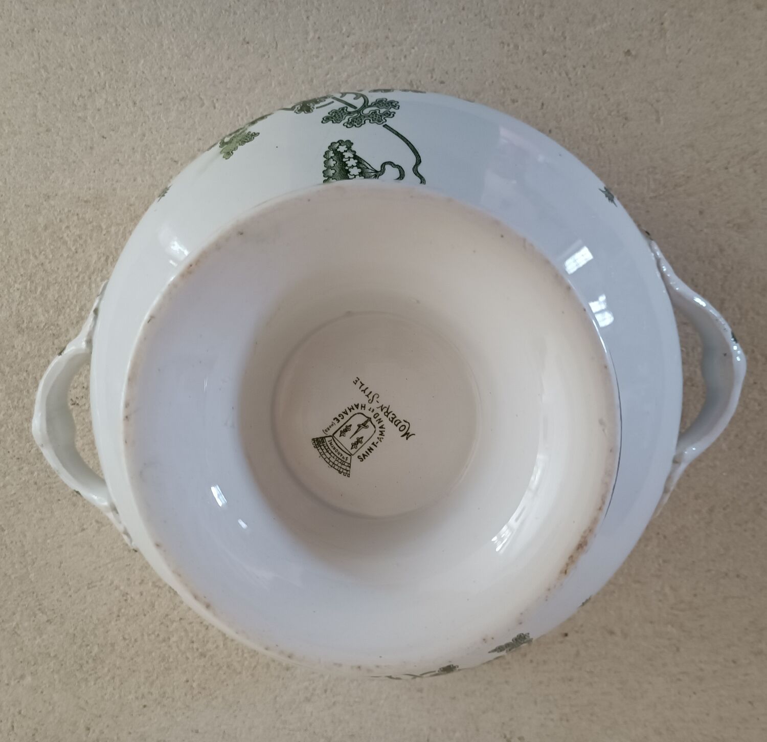 Tureen and ravier Saint Amand and Hamage