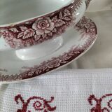 Rare old vegetable dish – Saint-Amand Hamage – English red ironstone