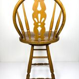 Vintage wooden bar chair, 1992