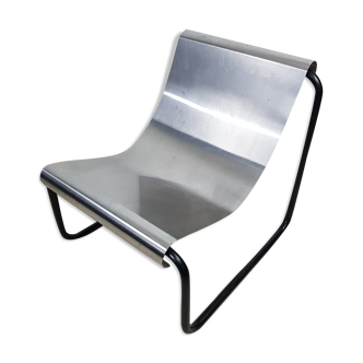 Stainless steel armchair by Patrick Gingembre 1970