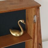 Vintage oak wall display case