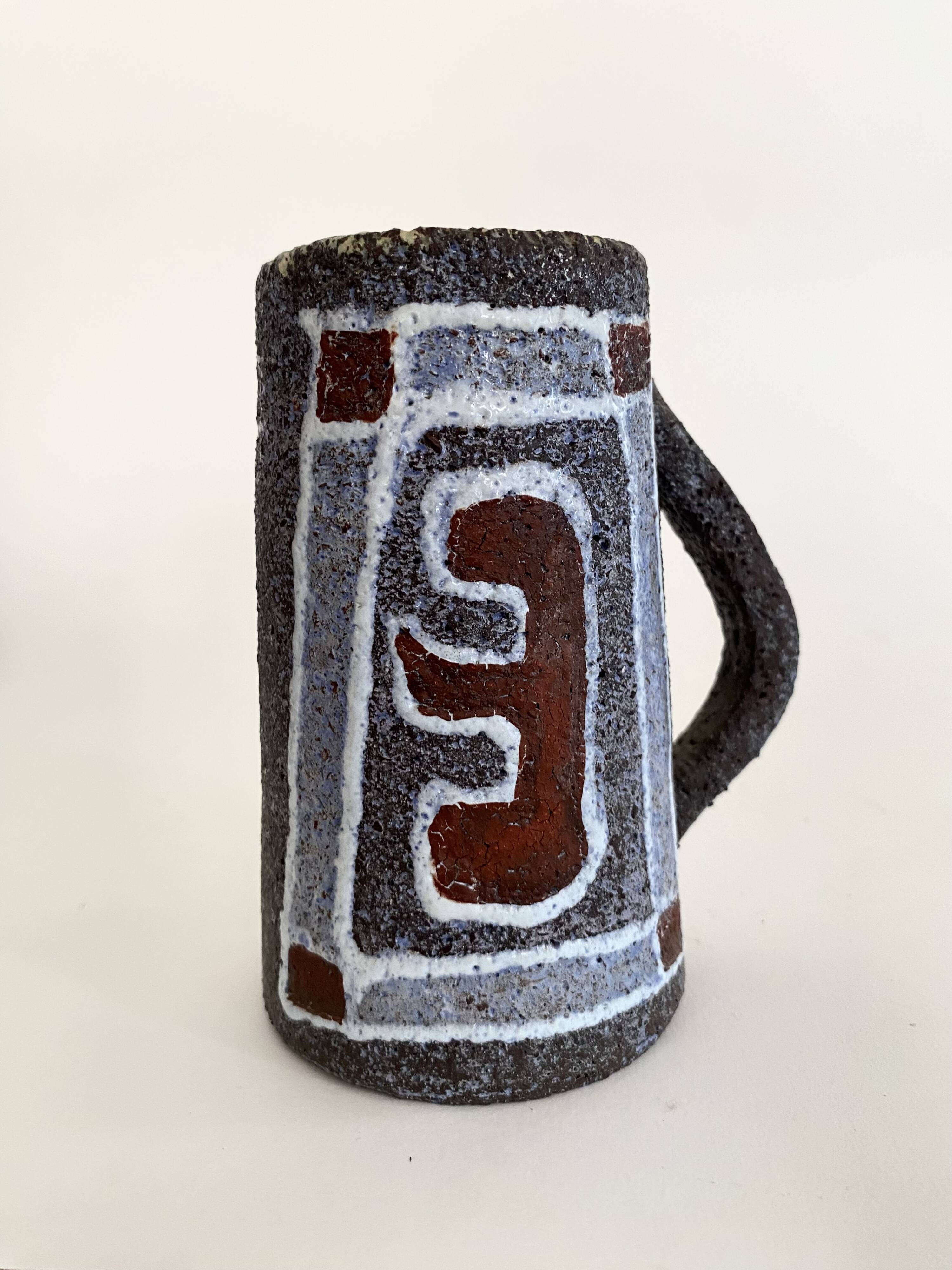 Mug brutaliste allemand, années 80