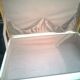 Leather and fabric suitcase