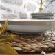 Round dish in Bavaria Porcelain, White and Gold