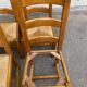 4 solid oak straw farmhouse dining chairs