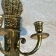 Pair of Empire style bronze wall sconces with quiver design.