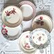 Mismatched antique earthenware dinner plates