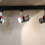 Set of 3 roger tallon vintage erco halogen spots - rare model 33727 - 1975