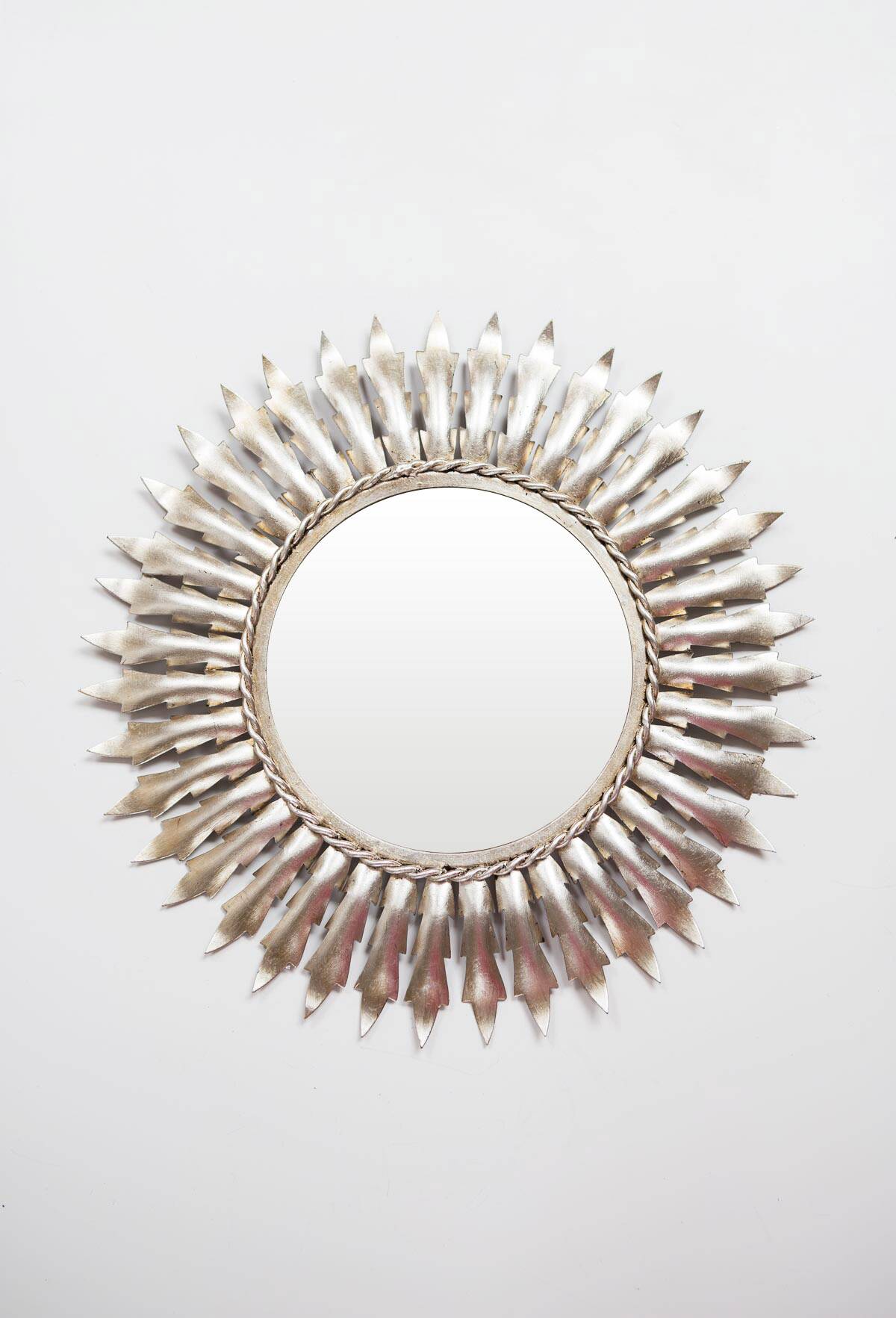 Silver Spanish sun mirror circa 1960 (44 cm)