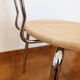 Set of 4 vintage/restored 70s/80s wooden and chrome bistro chairs.