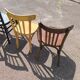 Lot de 6 chaises de bistrot dépareillées bois vintage