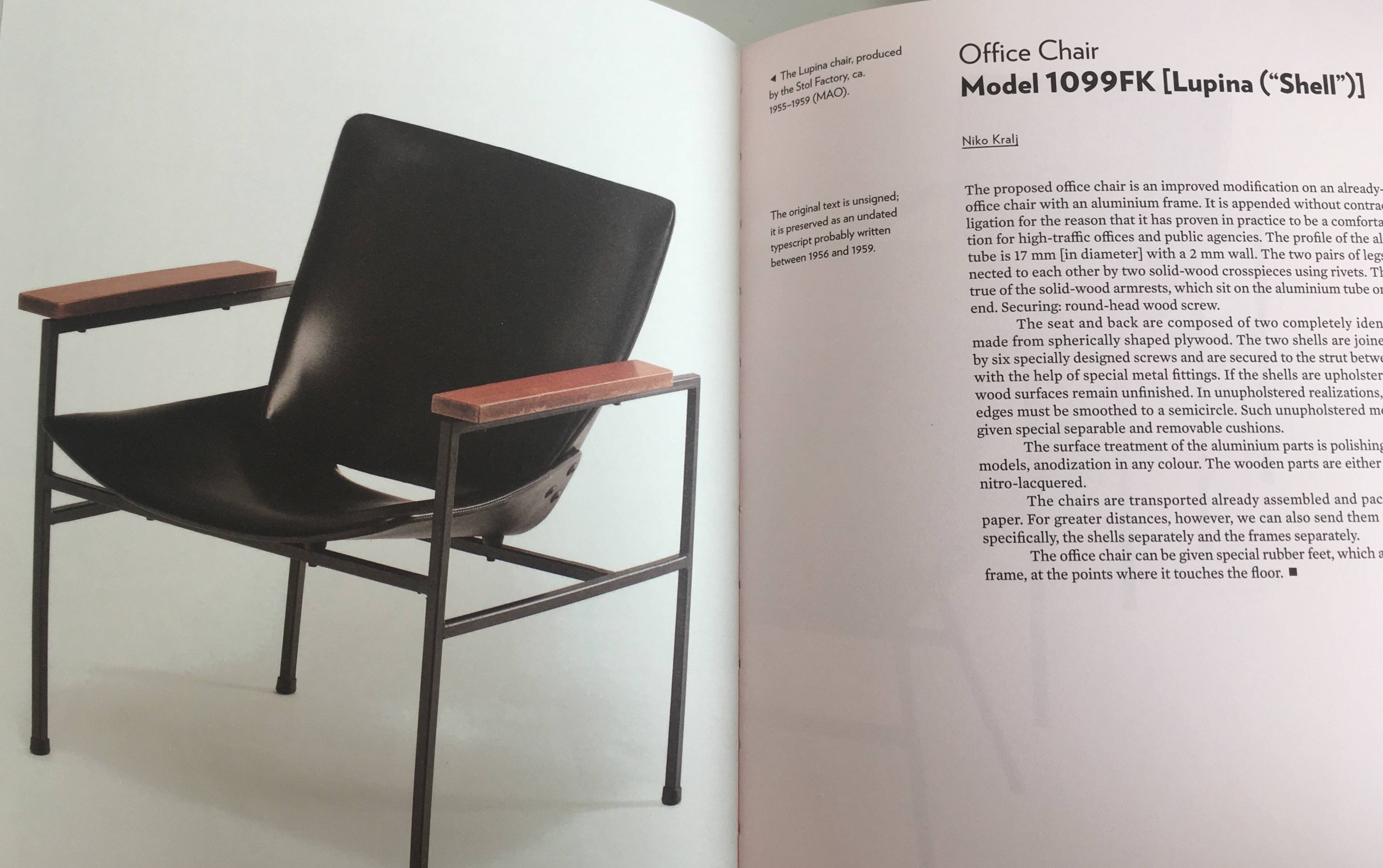 Chaise 1099FK Shell Lupina par Niko Kralj pour Stol, 1950s