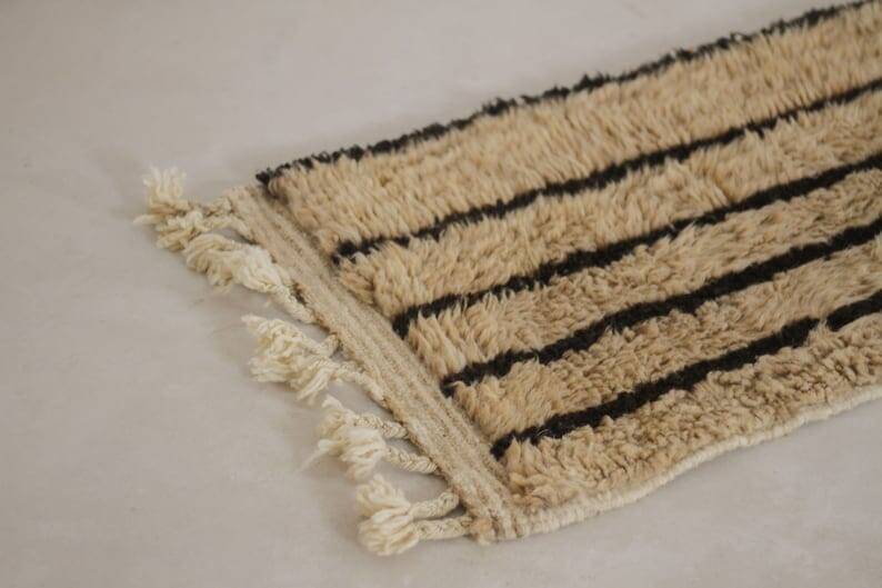 Handmade Beni Mrirt rug, size 75 x 300 cm