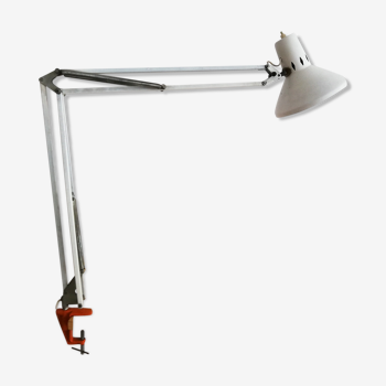 Bauhaus industrial architecture lamp white metal mid-century lamp