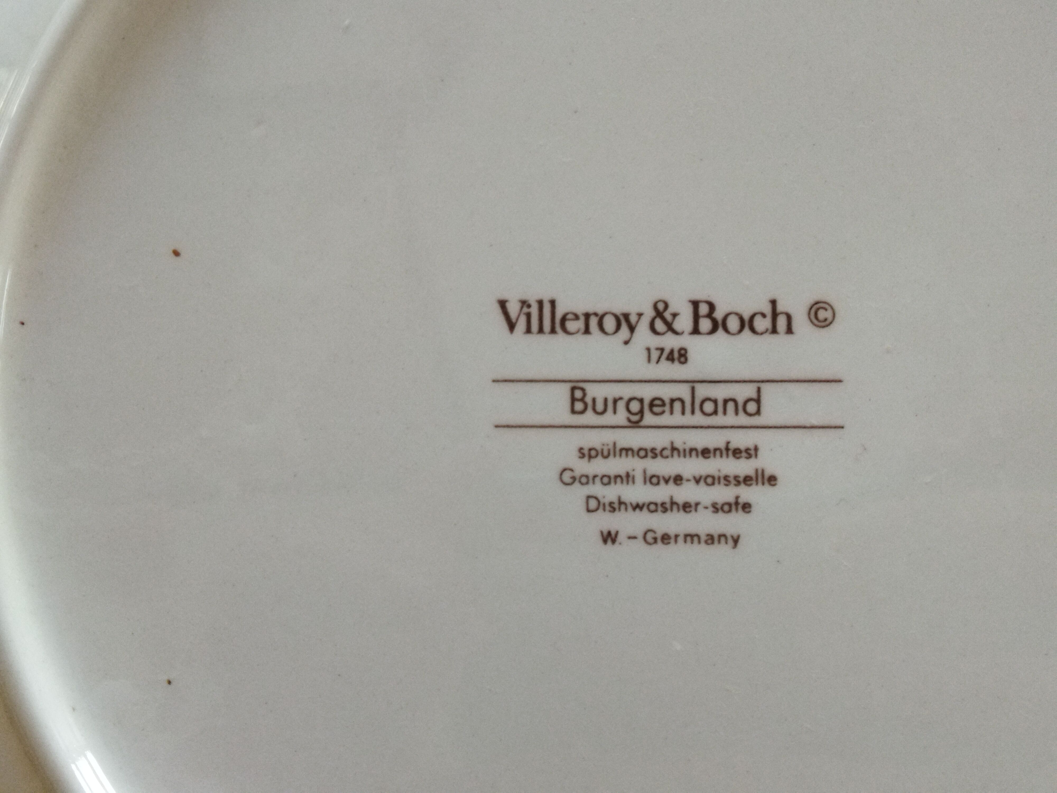6 flat plates Burgenland blue Villeroy & Boch