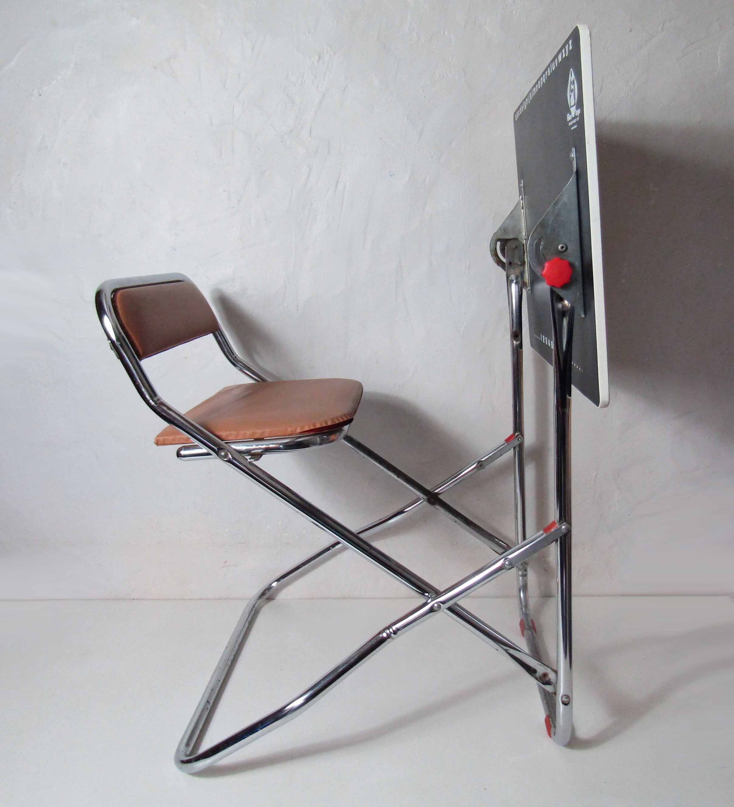 Former foldable gico desk for children chrome skai formica