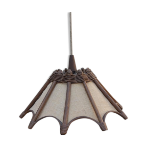 Suspension scandinave rotin, bois