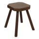 Old Rustic Solid Wood Stool Milk Stool Brutalist Style