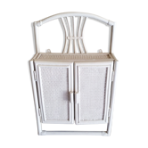Armoire à pharmacie rotin 1970