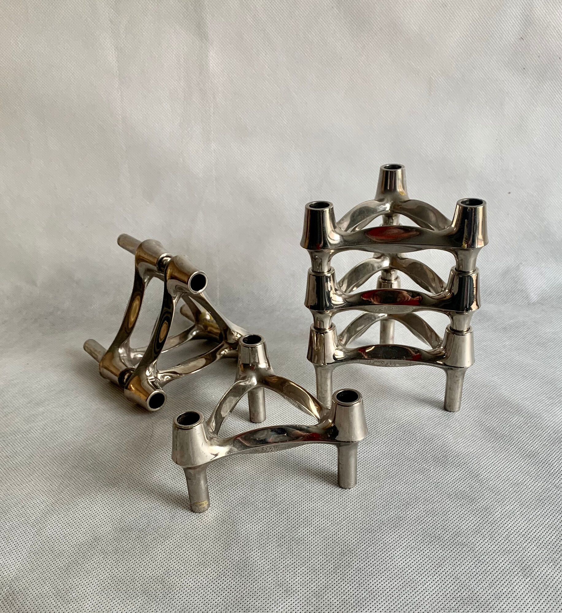 Candleholders by Fritz Nagel for BMF, 1960s, set of 6