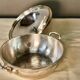 Silver-plated vegetable dish with its lid, hallmark of Santucci Thiebaut.