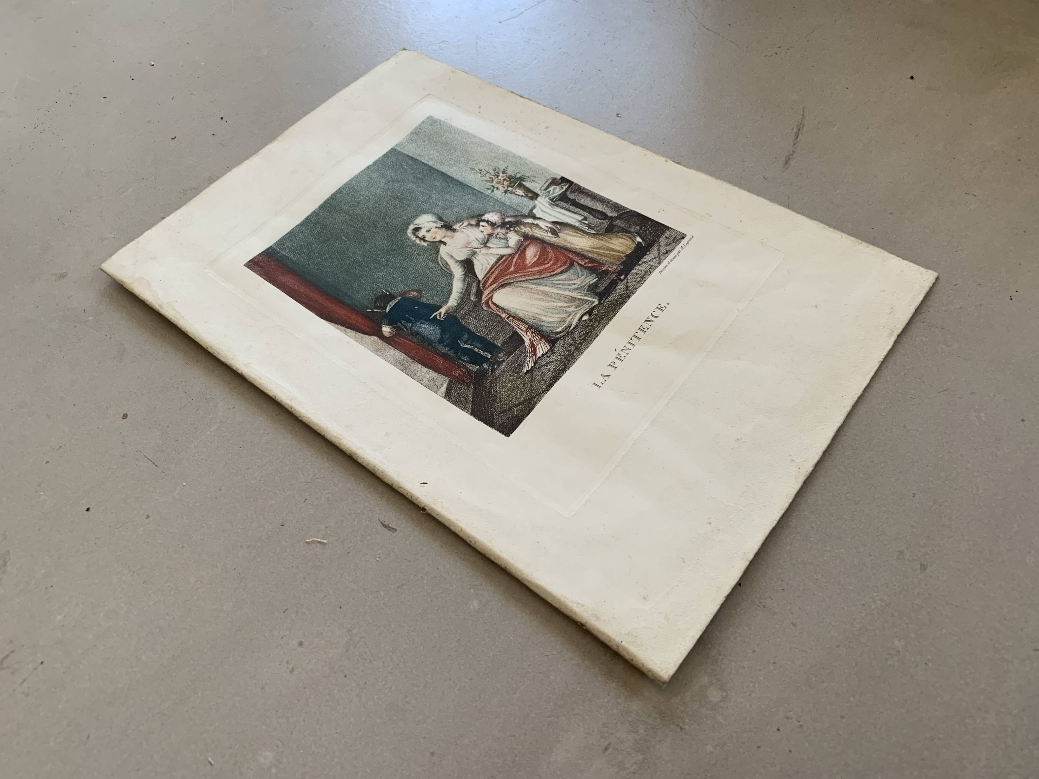 Gravure couleur / A. Legrand / La Pénitence