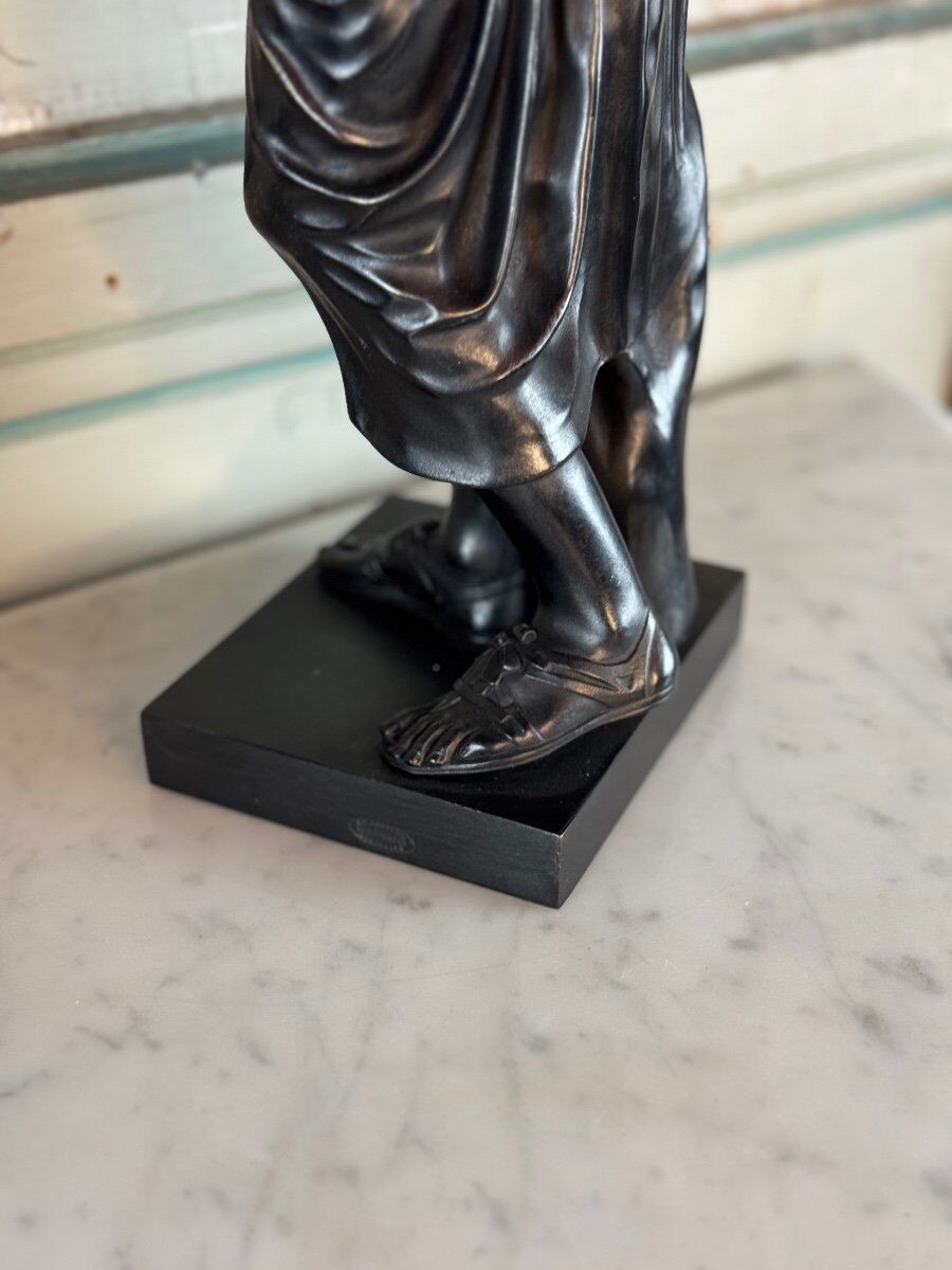 Diane de Gabies, bronze after the antique, black patina 19th century