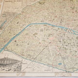 Old map of the city of Paris, 1911