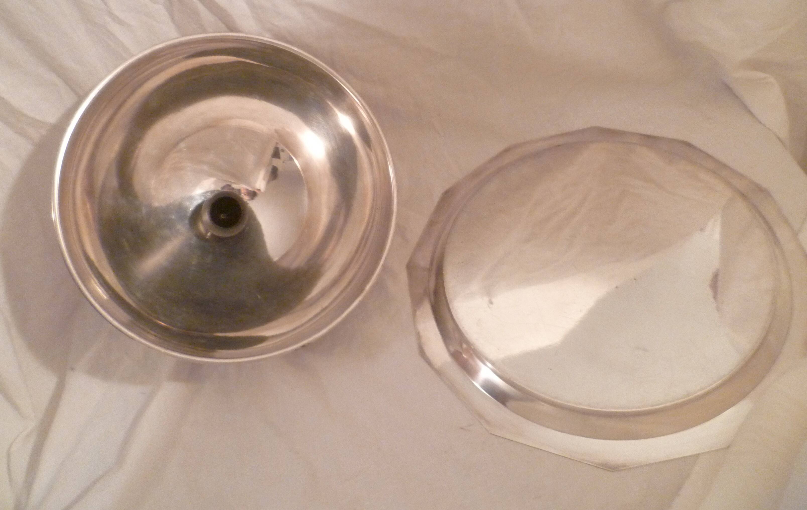 Service bell/ serving dish design restaurant cote d'azur me.argente
