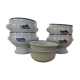 4 Large bowls salad bowls + 2 cups PILLIVUYT blue decoration boat G. CAOUDAL