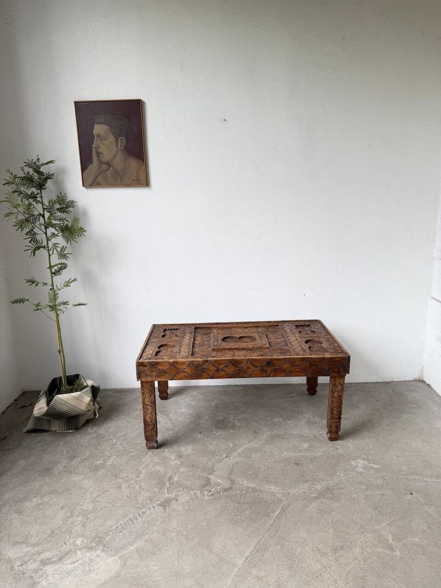 Savoyard folk art coffee table