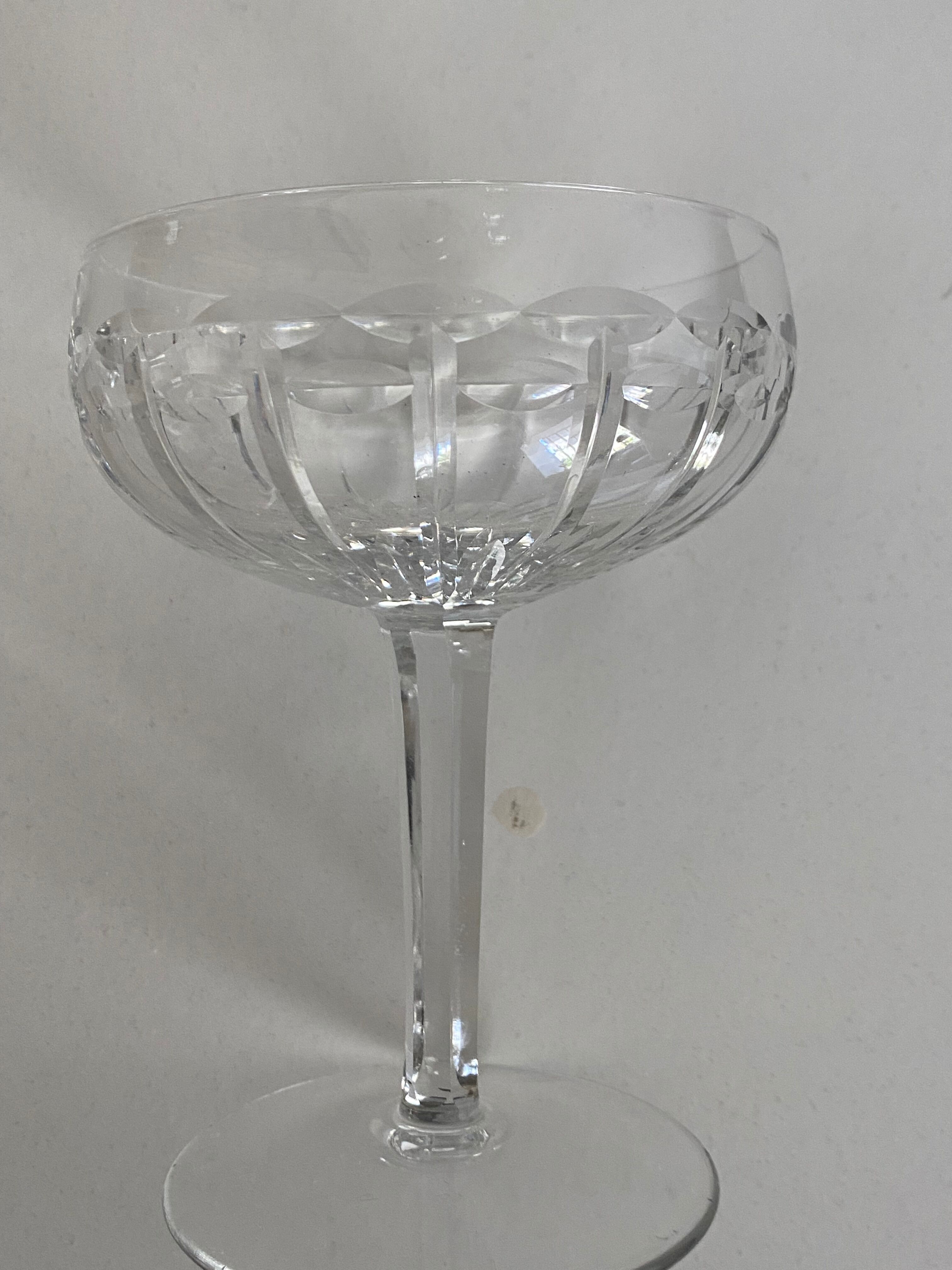 Set of 8 Crystal champagne glasses