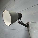 Industrial Fabrilux wall lamp with gray enamel shade