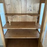Biedermeier display case in soft wood