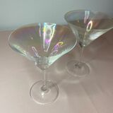 Verres à martini irisés