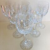 Set of 6 crystal glasses