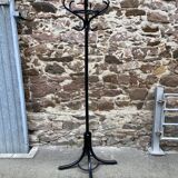 Antique French Art Deco Parrot Coat Rack Curved Wood