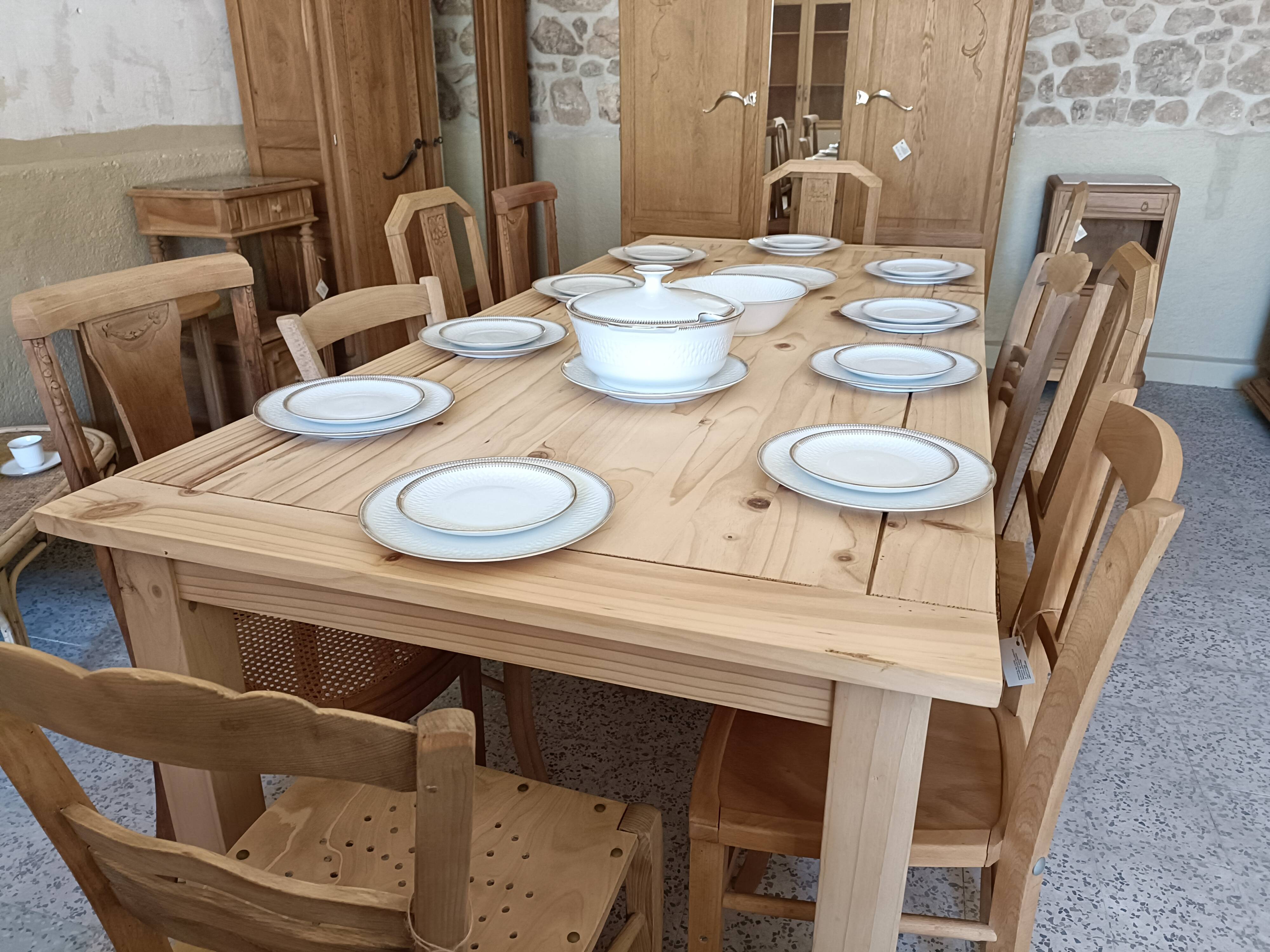 Renovated rectangular dining table