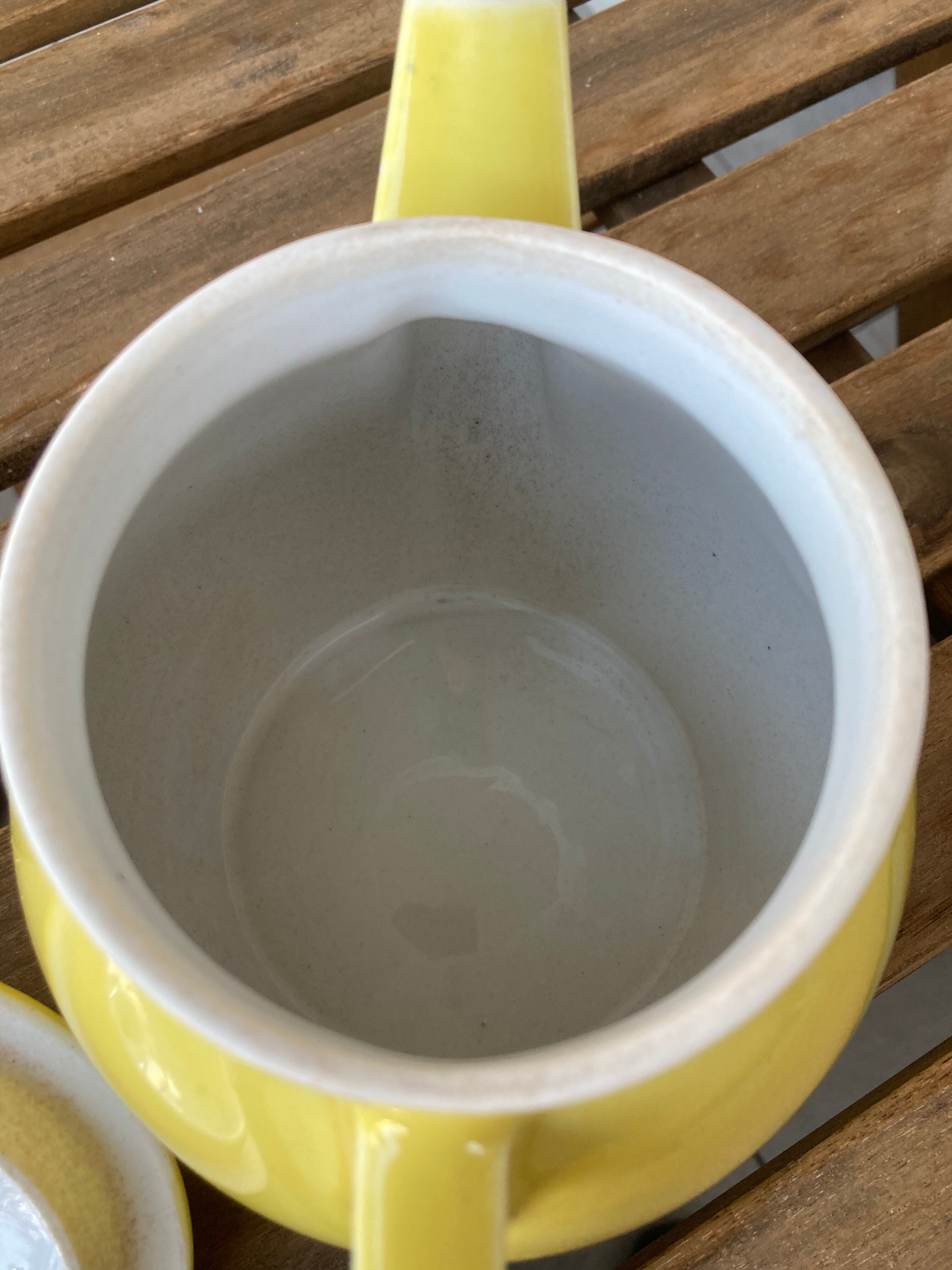 Yellow vintage teapot