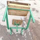 Vintage school desk, old cellar find.