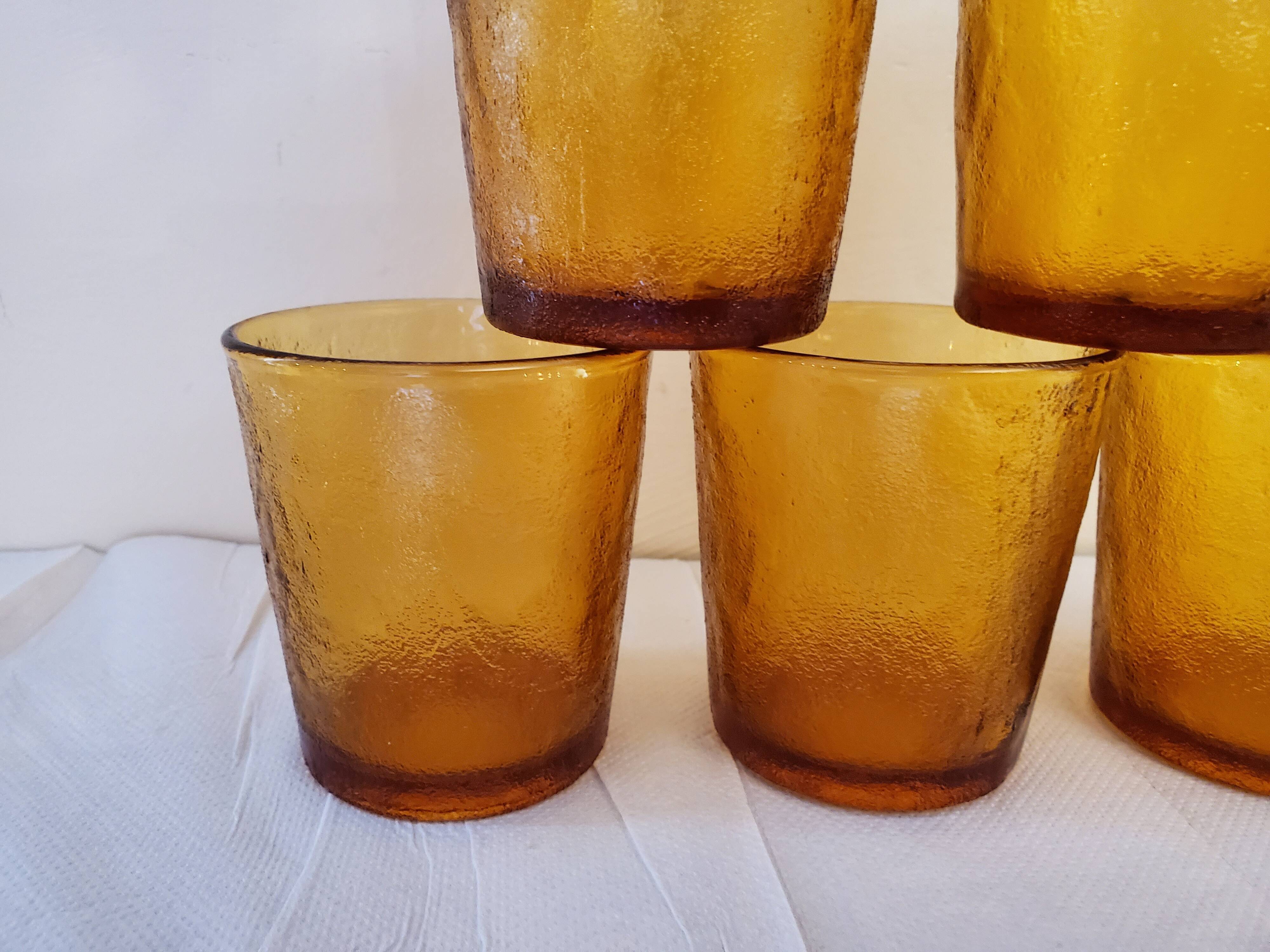 Lot de 6 verres ambré 70
