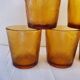 Lot de 6 verres ambré 70