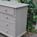 English pine chest of drawers