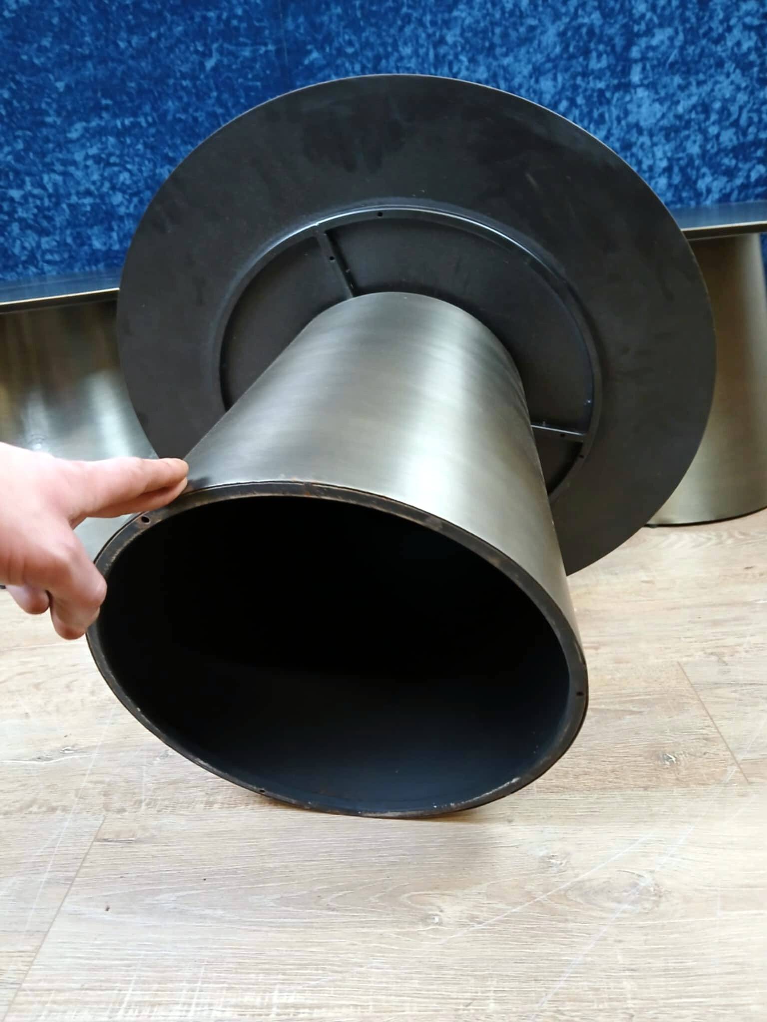 Set of three designer coffee tables in frosted metal, circa 1990/2000