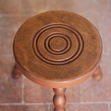 Vintage stool, wooden stool, tripod stool, accent chair