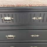 19th-19th Century Chest of Drawers with Shabby Patina