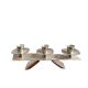 Silver-plated modernist triple candle holder 1960s