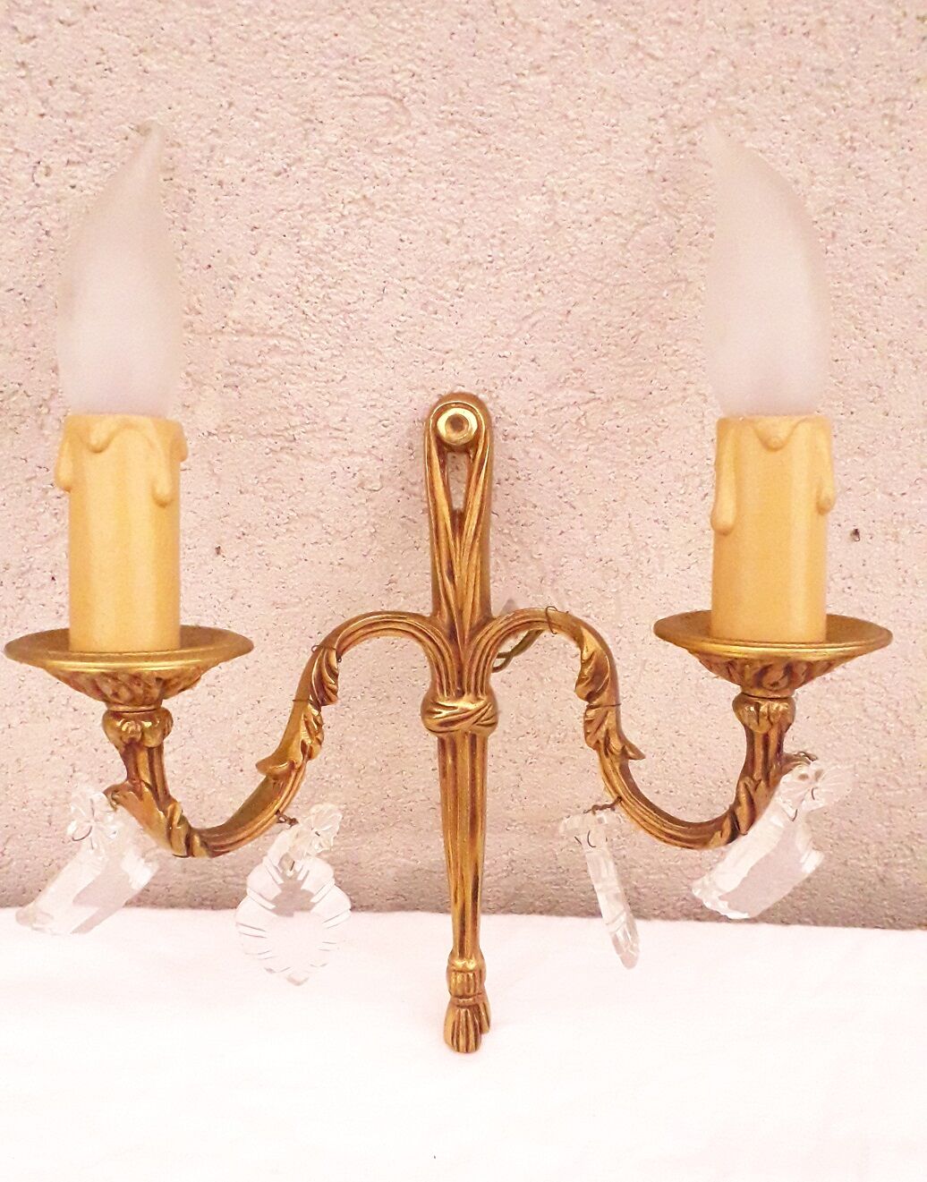 Pair of bronze sconces