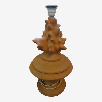 Terracotta garden lamp base