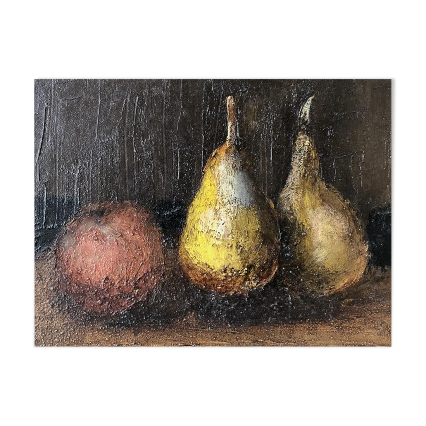 Still life painting with fruits by Jacques Voyet (1926-2010)